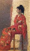 unknow artist Japanese woman USA oil painting artist